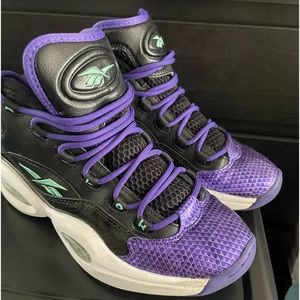 Reebok Question GS Black/Purple-Emerald ‘Snake’ Size 7Y